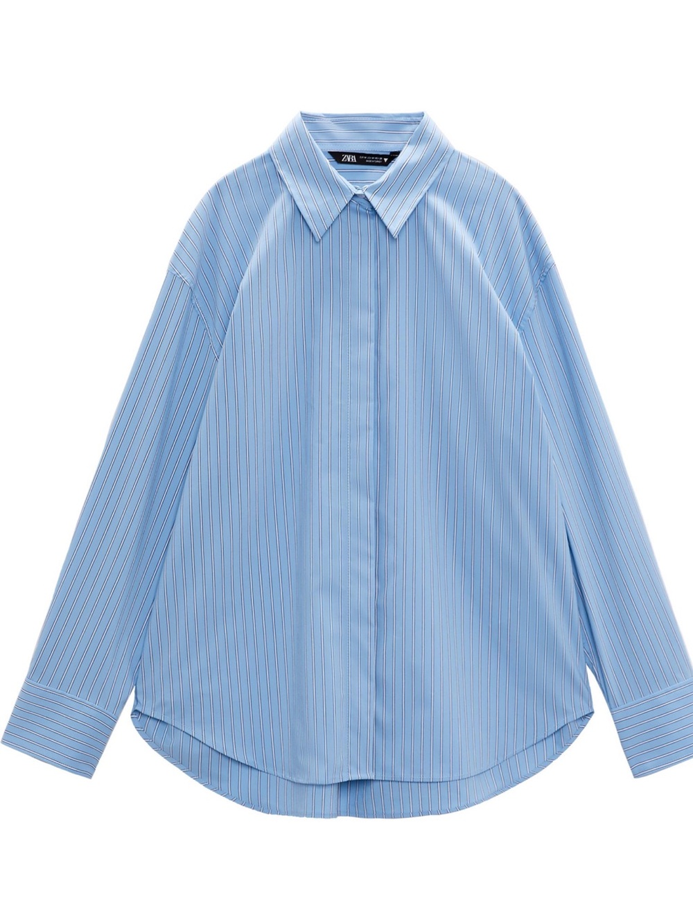 ZARA striped poplin shirt